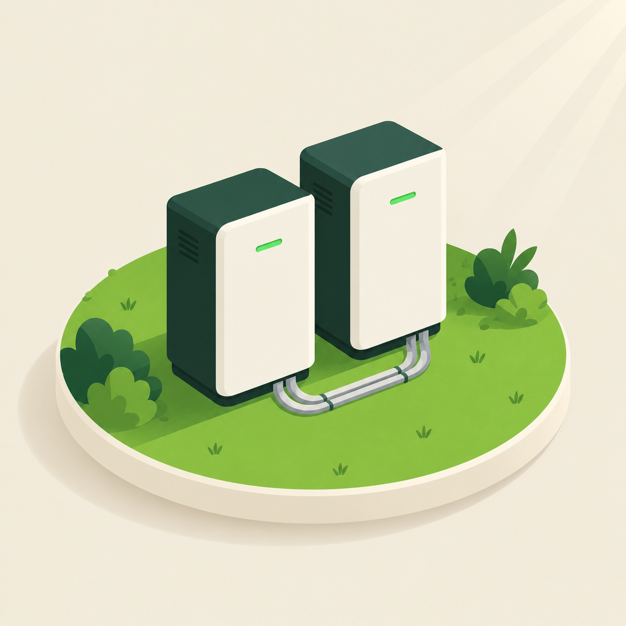 Illustration batteries de stockage